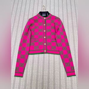 Gucci GG crew neck cardigan sweater